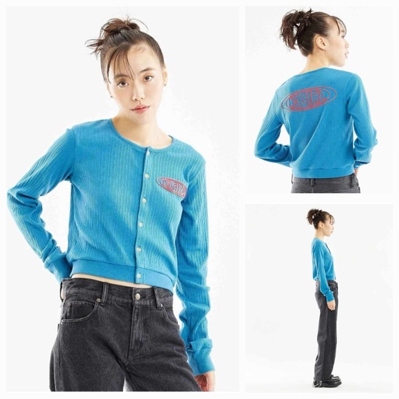 X-Girl Womens Oval Logo Cardigan - Women's size MEDIUM - Picture 1 of 12